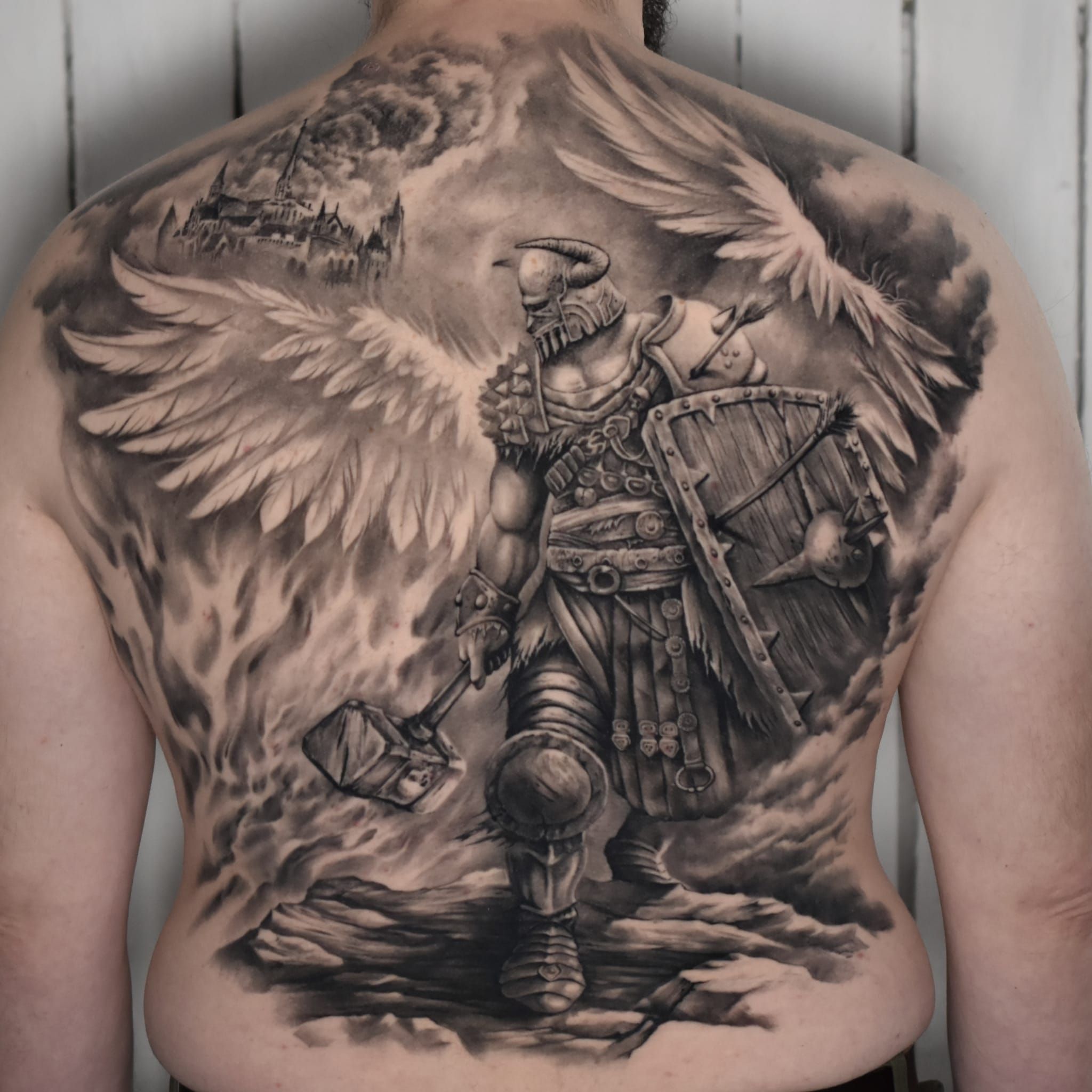 Tattoo Rücken Krieger