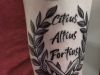 Schrift Tattoo Citius, altius, fortius